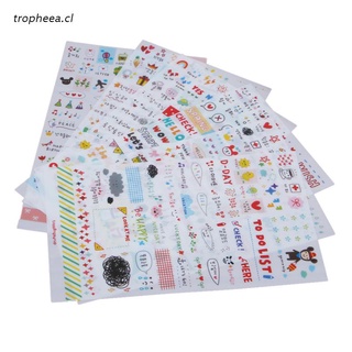 tro 6 hojas de moda calendario sticker de papel álbum de recortes calendario agenda planificador decoración (1)