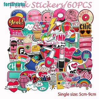 60 unids/pack de PVC impermeable rosa niñas divertidas pegatinas juguetes el equipaje pegatinas (1)
