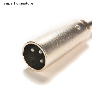 [superhomestore] Adaptador de micrófono estéreo 3P XLR macho Plug a 1/4" mm XLR hembra