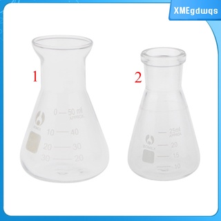 Glass Flask, Erlenmeyer Flask, Borosilicate Glass - 50ml, Clear