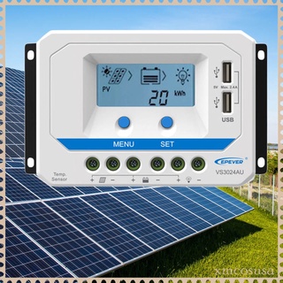 Controlador de carga solar 30A Panel solar 12V / 24V con regulador PWM de
