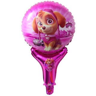 PAW PATROL Patrulla canina perro patrulla canina de dibujos animados película de aluminio de mano barra globo WeChat empuje drenaje juguete pequeño (5)