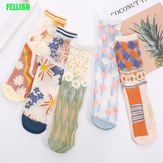 [FEL] Calcetines de moda para mujer/nuevos calcetines largos/transpirables/primavera/verano/436y