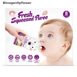 Blowgentlyflower High Quality Resealable Fresh Squeezed Pouches Practical Baby Weaning Food Puree BGF (1)