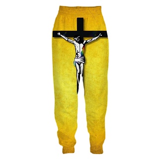Religión Christ Jesus's Die Cross pantalones de sudor Casual Jogging suelto impresión 3D pantalones de chándal Streetwear
