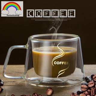 Taza de café caliente Espresso taza de vidrio térmico doble pared alta borosilicato tazas