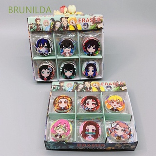 BRUNILDA 30Pcs Correction Supplies Anime Stationery Demon Slayer Eraser Cute Peripheral Gifts Cartoon Office School Supplies