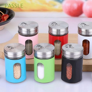 PASSLE Glassy Spreading Bottle Kitchen Material Device Seasoning Box Seasoning Bottle Round Condiments Tank Just Appeared Barbecue Cumin