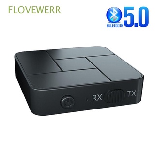 FLOVEWERR 3.5mm Jack Receptor Inalámbrico Transmisor De Audio Aux Adaptador Bluetooth 5.0 Profesional Manos Libres Coche Música Auriculares 2 En 1