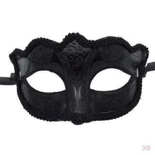 6 piezas de máscara decorativa para fiesta veneciana para hombre, fiesta de halloween, suministros de fiesta (6)