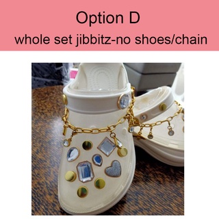 Crocs Gems Crystal Charms diamond Jibbitzs chain Jibbitz (8)
