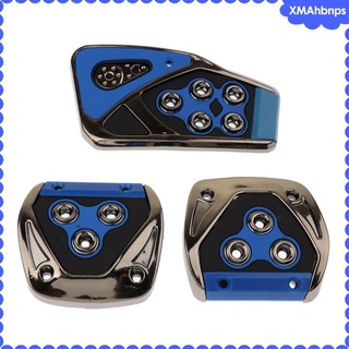 3pcs transmisión manual coche freno embrague acelerador pedal pedal almohadillas azul