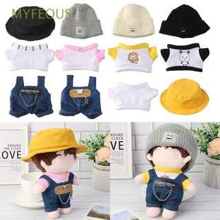 MYFEOUS New Doll Hat 20cm Ducks Dolls Accessories Plush Toy Clothes Kids Toy Cloth Jeans Gifts For 20cm Doll Stuffed Toys