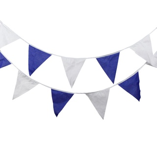 ☊Fou - bandera creativa de algodón azul para guirnalda, hogar, boda, fiesta, decoración☊