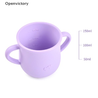 [Openvictory] Taza de almacenamiento de alimentos de silicona portátil para niños, con tapa, taza para niños