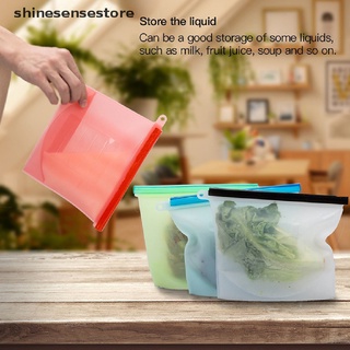 1000ml de silicona bolsa de alimentos reutilizable de silicona bolsa de alimentos ziplock bolsa a prueba de fugas {bigsale}