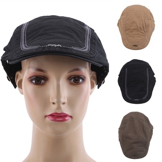 clásico color sólido casual boina moda retro sombrero (1)