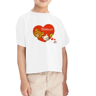 Divertida Camiseta Rilakkuma Y Sus Amigos Impreso Camisetas Bebé Niño Vestido Niños Y Niñas Tops Semi-Manga Camisas