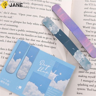 Jane 2 pzs suministros de lectura marca de libro para estudiantes/marcadores magnéticos/marcadores magnéticos para oficina/escuela/papelería/papelería/papelería/marcadores