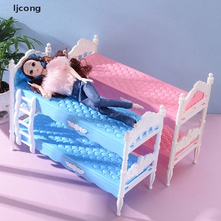 [I] Mini Dollhouse Plastic Bed for Doll Accessories Pretend Bed Detachable Toys [HOT]