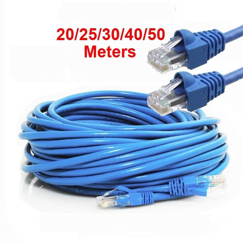 20 ~ 50 Metros CAT5E Ethernet Internet RJ45 Cable , De Conexión Lan Router De Red Interruptor