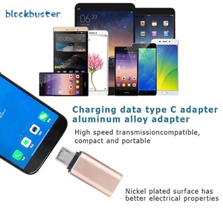 Blockbuster de alta calidad tipo C USB-C a Micro USB hembra a macho Cable de carga de datos convertidor conector adaptador