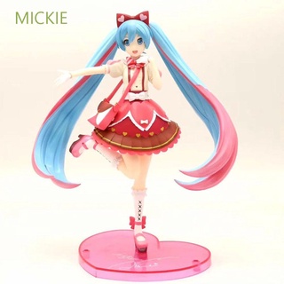 mickie anime miku hatsune figuras de acción estatua muñeca juguete figura modelo miku hatsune lolita escritorio adornos lindo vestido pvc miniaturas