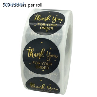 Kyl 500pcs gracias por su pedido pegatinas de papel de oro sello etiqueta para hornear bolsas de regalo decoración de boda