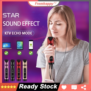 Online Star Live Streaming & Youtube Tiktok Video condensador micrófono cantar grabación Karaoke para teléfono móvil ordenador soporte 6 voz