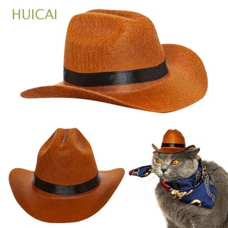 Huicai Foto Prop disfraz De Gato Halloween decoración fiesta De cumpleaños productos Para mascotas sombrero De perro Gato De navidad sombrero De vaquero