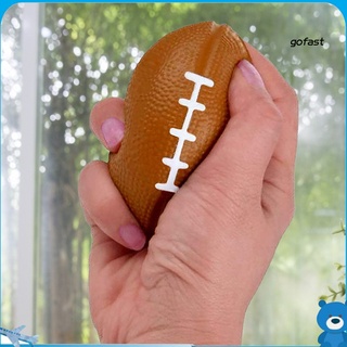 go-descompresión juguete forma ovalada anti-estrés compacto fútbol squeeze bola de estrés para niños