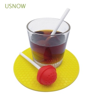 Usnow grado alimenticio creativo de silicón color dulce flojo de té Pirulito Forma de té accesorios de té/Multicolor