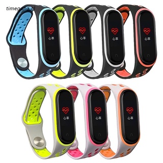 tim Soft Two-color Silicone Wristband Replacement Watch Band Strap For Xiaomi Mi Band 4 3 Smart Wristband