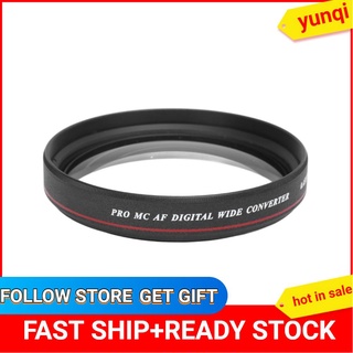 yunqi zomei - filtro de lente de gran angular (72 mm, 0,45 x, para videocámaras, nikon cannon sony slr)