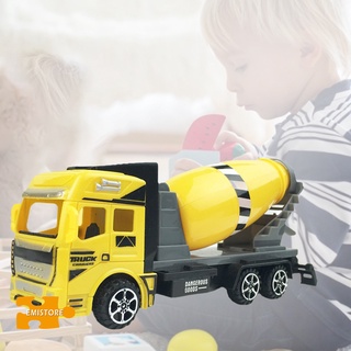 emistore vehículo de ingeniería simular operación simple camión de bomberos de plástico tire hacia atrás modelo de coche para niños
