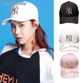 [amerci] mlb gorra de béisbol ny sombrero oro logo yankees sombrero marca deportes tocado gbh
