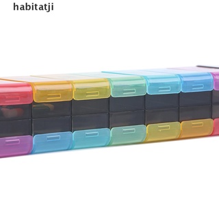 【hab】 7 Days Pill Organizer Double-Sided Pill Box Extra Large Pill Case for Traveling . (8)