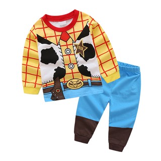 Niños Cool Casual manga larga vaquero pijama conjunto de ropa