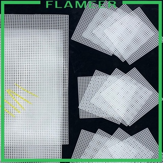[FLAMEER] Kit de lona de plástico de malla cuadrada para bordado Needlepoint DIY manualidades ganchillo
