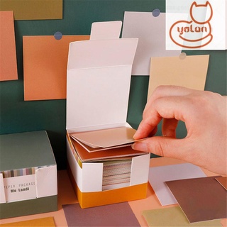 ☆Yola☆ 150 hojas de papel de oficina notas escolares Morandi Color papelería fuente creativa marcador diario manual Memo Pad/Multicolor (1)