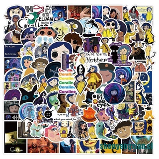 *laihot*100pcs Coraline & the Secret Door Stickers for Laptop Luggage Decal Toy Stickers