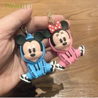 Twinkle1 precioso llavero Anime bolsa colgante Mickey llaveros niños regalos lindo Piakchu Minnie dibujos animados muñeca Mickey Mouse/Multicolor