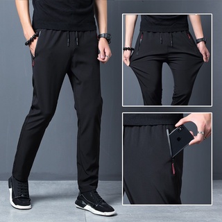 Pantalones casuales delgados para hombre/pantalones deportivos delgados rectos de secado rápido (1)