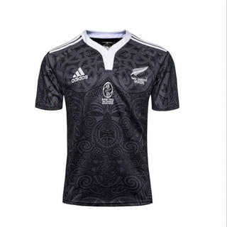 gtsq Garantía de Calidad Uniforme de pelota de Rugby de Nueva Zelanda All Blacks Rugby Wear Ball uniforme 2019Camiseta de Rugby de la Copa del Mundo O7cq (4)