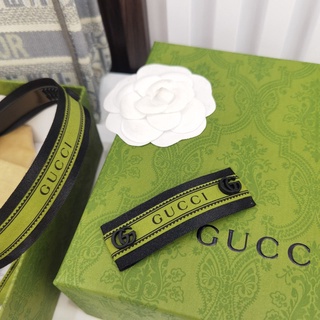 2021 nueva Gucci_ Color bloqueo banda de pelo moda alta clase banda de pelo+pinza con caja (3)