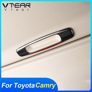 Vtear para Toyota Camry 2018-2021 techo corredizo del interruptor de la manija de la cubierta de estilo cromo de acero inoxidable decoración interior accesorios de coche piezas