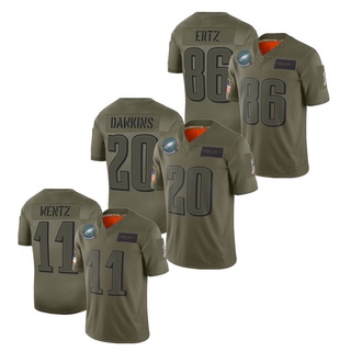 Nfl Eagles Salute Army Green Rugby Uniforme H713
