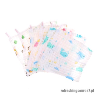 [ref] 6 layers Baby Cotton Gauze Baby Face Saliva Towels Wash Cloth Handkerchiefs