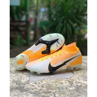 nike mercurial superfly 7 elite naranja negro blanco fg outdoor botas de fútbol cleats envío gratis