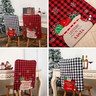 decoración de navidad silla cubre asiento de comedor santa claus decoración del hogar fiesta tela (9)